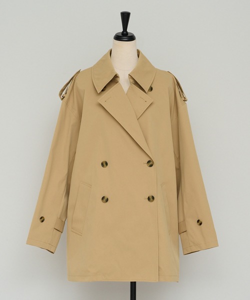 Bonjour Sagan（ボンジュールサガン）の「ベルト付きミドル丈トレンチコート（トレンチコート・レディース・ベージュ・FREE）」の3枚目の写真