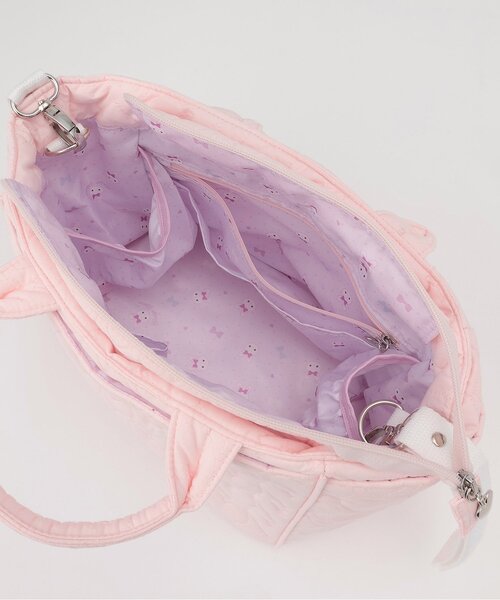 メゾピアノママ】ウサギアップリケ2wayトートバッグ（その他ベビー用品