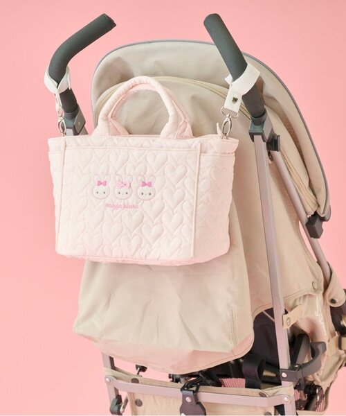 メゾピアノママ】ウサギアップリケ2wayトートバッグ（マタニティウェア