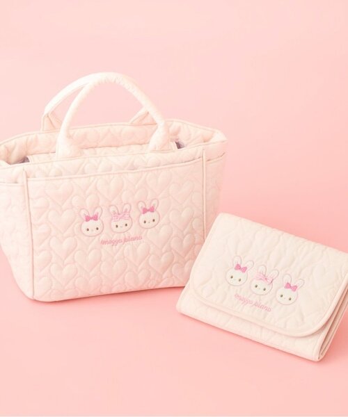メゾピアノママ】ウサギアップリケ2wayトートバッグ（マタニティウェア