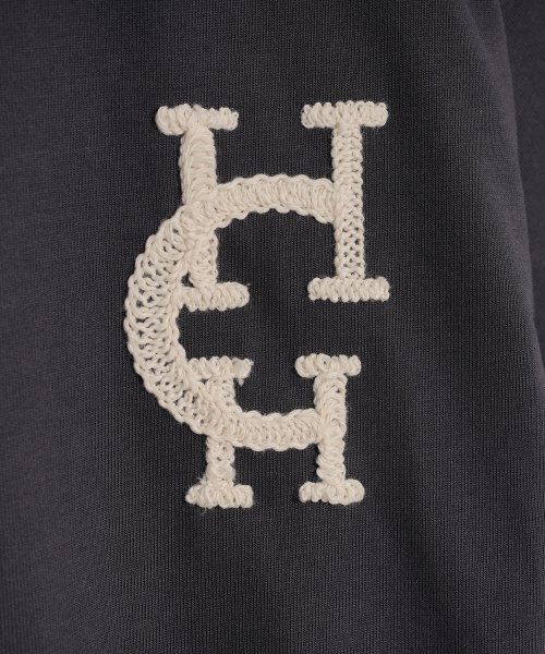 HARDCORE HAPPINESS(ハードコアハピネス)の「HCH刺繍クロップTシャツ_CHACOAL(Tシャツ/カットソー・レディース・その他・FREE)」の5枚目の写真