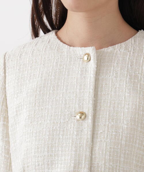 PROPORTION BODY DRESSING（プロポーションボディドレッシング）の「ノーカラーツイードジャケット / 1216155200（ノーカラージャケット・レディース・ブルー/ホワイト系その他・MEDIUM/SMALL）」の22枚目の写真