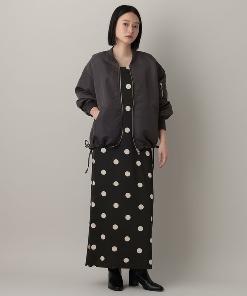 A part by(アパートバイ)の「ドットナローキャミワンピース(ワンピース・レディース・アイボリー/ブラック・FREE)」の8枚目の写真