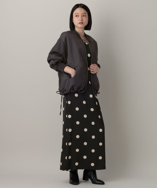 A part by(アパートバイ)の「ドットナローキャミワンピース(ワンピース・レディース・アイボリー/ブラック・FREE)」の9枚目の写真