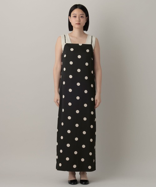 A part by(アパートバイ)の「ドットナローキャミワンピース(ワンピース・レディース・アイボリー/ブラック・FREE)」の10枚目の写真