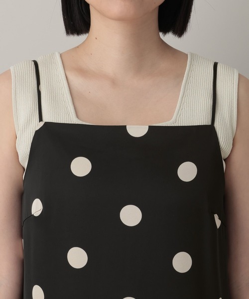 A part by(アパートバイ)の「ドットナローキャミワンピース(ワンピース・レディース・アイボリー/ブラック・FREE)」の13枚目の写真
