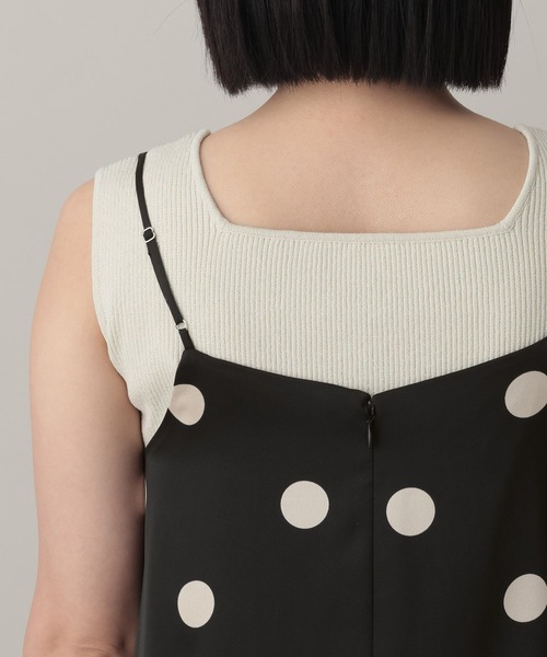 A part by(アパートバイ)の「ドットナローキャミワンピース(ワンピース・レディース・アイボリー/ブラック・FREE)」の16枚目の写真
