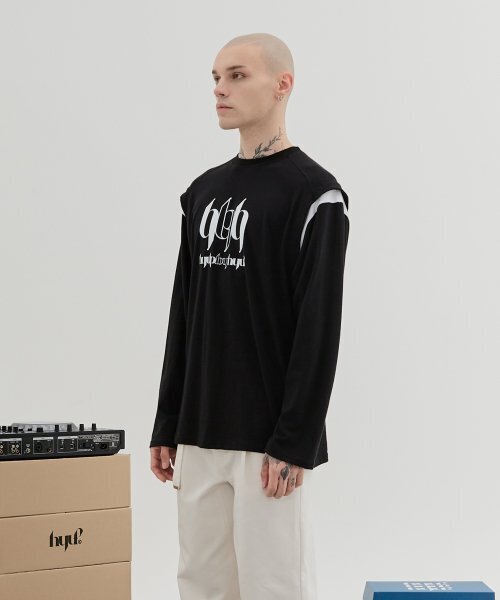 HYUP BY HYUF(ヒュプ・バイ・ヒュプ)の「バスティロングスリーブ-ブラック(Tシャツ/カットソー・メンズ・その他・ONE SIZE)」の2枚目の写真