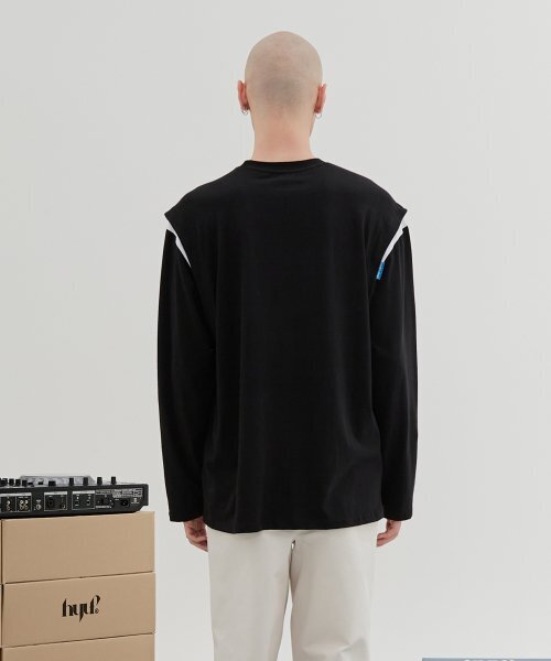 HYUP BY HYUF(ヒュプ・バイ・ヒュプ)の「バスティロングスリーブ-ブラック(Tシャツ/カットソー・メンズ・その他・ONE SIZE)」の3枚目の写真