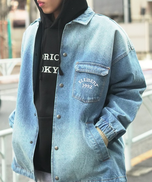 ELEMENT(エレメント)の「ELEMENT メンズ JEAN CARTER JACKET T ジャケット 【2026年春夏モデル】(ブルゾン・メンズ・ブルー/ブラック系その他/ライトブルー・LARGE/MEDIUM/X-LARGE)」の2枚目の写真