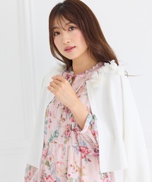 吹上刺繍クロップド丈ニットカーディガン（カーディガン/ボレロ
