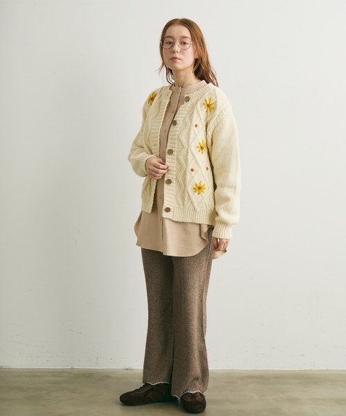 Crisp（クリスプ）の「ストライプオーバーシャツ（シャツ/ブラウス・レディース・ベージュ/グリーン・FREE）」の12枚目の写真