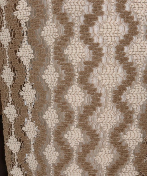 CAMBIO（カンビオ）の「mhs2516- Crochet Like Pattern Short Sleeve Shirts ショートスリーブシャツ(PF-261-017)（シャツ/ブラウス・メンズ・ブラック/モカ・M/L）」の17枚目の写真