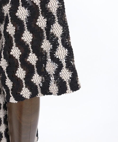 CAMBIO（カンビオ）の「mhs2516- Crochet Like Pattern Short Sleeve Shirts ショートスリーブシャツ(PF-261-017)（シャツ/ブラウス・メンズ・ブラック/モカ・M/L）」の22枚目の写真