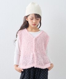 CIAOPANIC TYPY | 【KIDS】《ジュニアサイズあり》ミックスチュールヤーンコンパクトベスト(ニット/セーター)