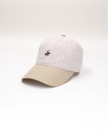 Right-on | 【BEVERLY HILLS POLO CLUB】ワンポイント刺繍チェック柄キャップ (サイズ調整/UVカット/普段使い)(キャップ)
