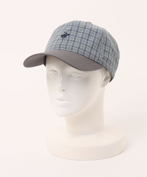 Right-on（ライトオン）の「【BEVERLY HILLS POLO CLUB】ワンポイント刺繍チェック柄キャップ (サイズ調整/UVカット/普段使い)（キャップ・レディース・ベージュ/ブルー・ONE SIZE）」の8枚目の写真