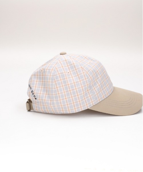 Right-on（ライトオン）の「【BEVERLY HILLS POLO CLUB】ワンポイント刺繍チェック柄キャップ (サイズ調整/UVカット/普段使い)（キャップ・レディース・ベージュ/ブルー・ONE SIZE）」の12枚目の写真