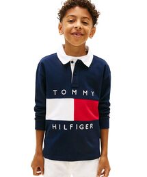 TOMMY HILFIGER | BOYS ヘリテージフラッグジャージーロングスリーブポロシャツ(ポロシャツ)