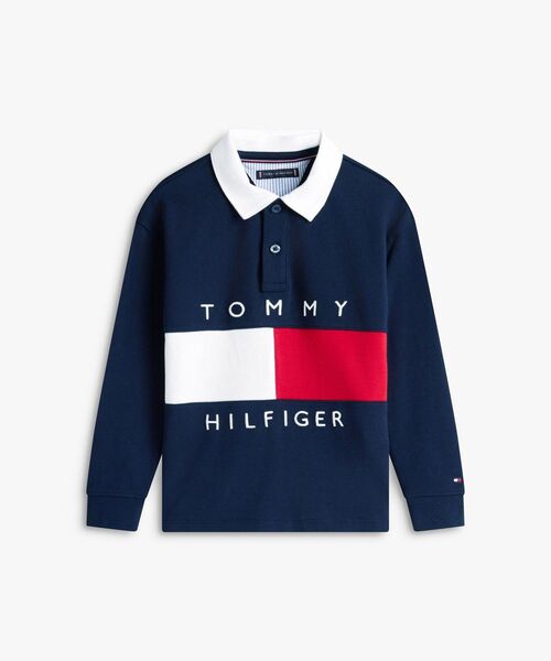 TOMMY HILFIGER（トミーヒルフィガー）の「BOYS ヘリテージフラッグジャージーロングスリーブポロシャツ（ポロシャツ・キッズ・マルチ・140cm/150cm/160cm/130cm）」の5枚目の写真