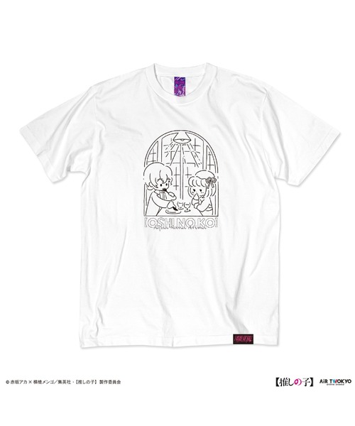 AIR TWOKYO(エアトゥーキョー)の「TVアニメ『【推しの子】』第2弾 モノトーンシーンイラストTシャツ 4(有馬かな&アクア)ホワイト(Tシャツ/カットソー・レディース・ホワイト・XX-LARGE/X-LARGE/LARGE/MEDIUM/SMALL)」の2枚目の写真