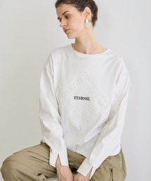 NICOLE white | デザインロングスリーブTシャツ(Tシャツ/カットソー)