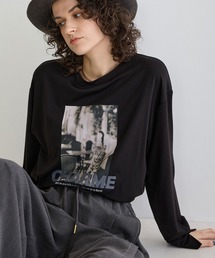 NICOLE white（ニコルホワイト）の「デザインロングスリーブTシャツ（Tシャツ/カットソー）」