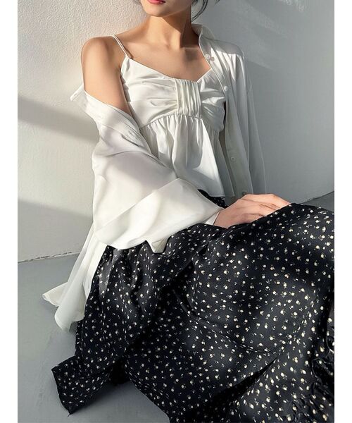 RESEXXY（リゼクシー）の「ルーズオーバーシャツ 【セットアップ着用可能】（シャツ/ブラウス・レディース・ブルー/ホワイト/ピンク・FREE）」の2枚目の写真