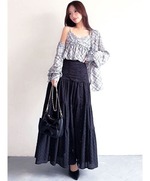 RESEXXY（リゼクシー）の「ルーズオーバーシャツ 【セットアップ着用可能】（シャツ/ブラウス・レディース・ブルー/ホワイト/ピンク・FREE）」の8枚目の写真