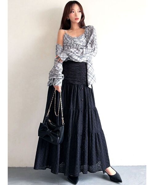 RESEXXY（リゼクシー）の「ルーズオーバーシャツ 【セットアップ着用可能】（シャツ/ブラウス・レディース・ブルー/ホワイト/ピンク・FREE）」の7枚目の写真