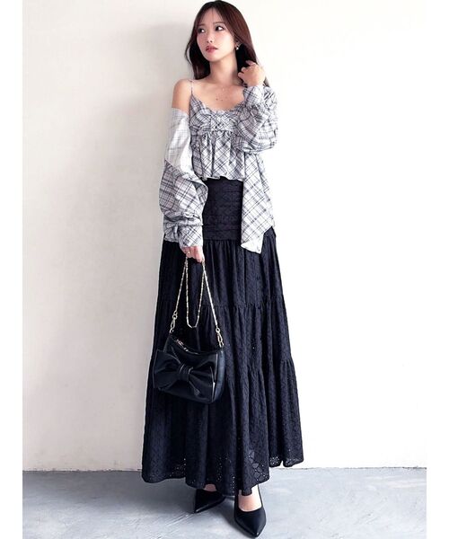 RESEXXY（リゼクシー）の「ルーズオーバーシャツ 【セットアップ着用可能】（シャツ/ブラウス・レディース・ブルー/ホワイト/ピンク・FREE）」の6枚目の写真