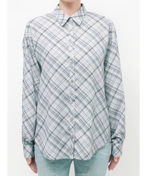 RESEXXY（リゼクシー）の「ルーズオーバーシャツ 【セットアップ着用可能】（シャツ/ブラウス・レディース・ブルー/ホワイト/ピンク・FREE）」の17枚目の写真