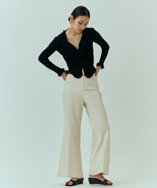 DRWCYS（ドロシーズ）の「ラッフルレースリブカーデ（カーディガン/ボレロ・レディース・ブラック/グレー/オフホワイト・FREE）」の22枚目の写真