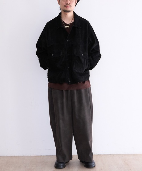 A LEATHER（エーレザー）の「A LEATHER TRUCKER JACKET (AUJ2550)（その他アウター・メンズ・その他/ブラック系その他・SMALL/MEDIUM）」の6枚目の写真