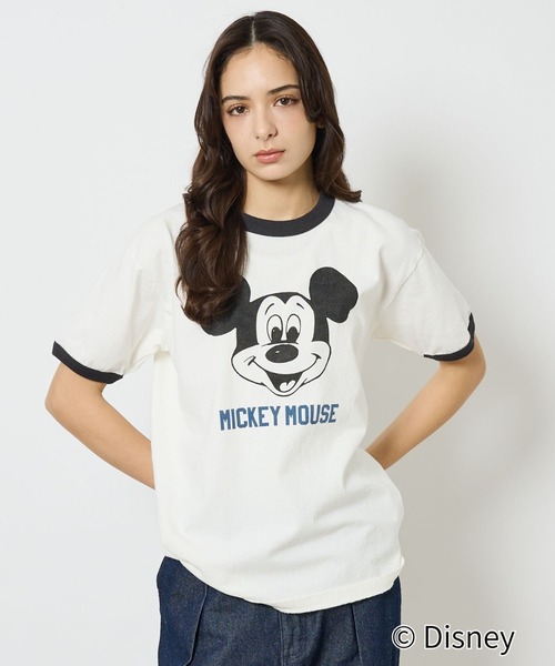 Johnbull(ジョンブル)の「【JOHNBULL/ジョンブル】MICKEY MOUSE RINGER T/ミッキーリンガーTシャツ/ユニセックス【WEB限定】(Tシャツ/カットソー・メンズ・ホワイト/ブラック/インディゴブルー・S/M/L)」の7枚目の写真