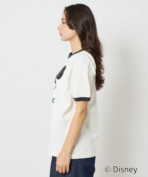 Johnbull(ジョンブル)の「【JOHNBULL/ジョンブル】MICKEY MOUSE RINGER T/ミッキーリンガーTシャツ/ユニセックス【WEB限定】(Tシャツ/カットソー・メンズ・ホワイト/ブラック/インディゴブルー・S/M/L)」の8枚目の写真