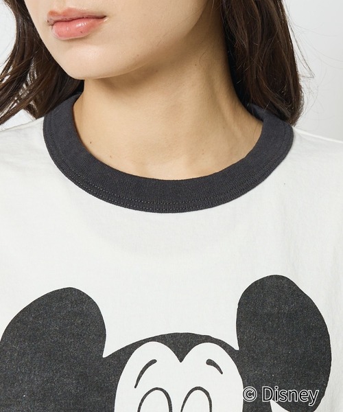 Johnbull(ジョンブル)の「【JOHNBULL/ジョンブル】MICKEY MOUSE RINGER T/ミッキーリンガーTシャツ/ユニセックス【WEB限定】(Tシャツ/カットソー・メンズ・ホワイト/ブラック/インディゴブルー・S/M/L)」の10枚目の写真