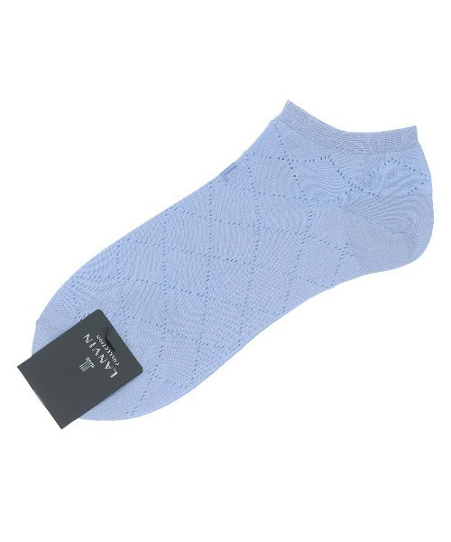 LANVIN COLLECTION 抗菌防臭 ダイヤモンドメッシュ スニーカーソックス