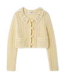 LILY BROWN | [L.B CANDY STOCK]クロシェ編みビジューニットカーディガン(カーディガン/ボレロ)