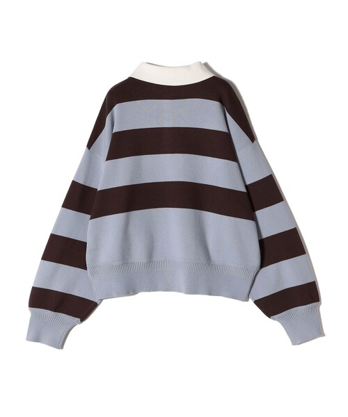 SHIPS Colors(シップス カラーズ)の「SHIPS Colors:〈手洗い可能〉コットン / アクリル ラガー ニット(ニット/セーター・レディース・ベージュ/ライトブルー・ONE SIZE)」の5枚目の写真