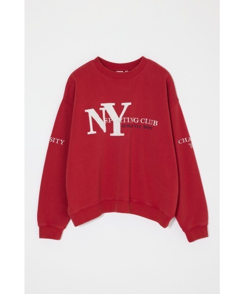 MOUSSY(マウジー)の「NY LOOSE スウェットシャツ(スウェット・レディース・杢グレー/ネイビー/レッド・FREE)」の4枚目の写真