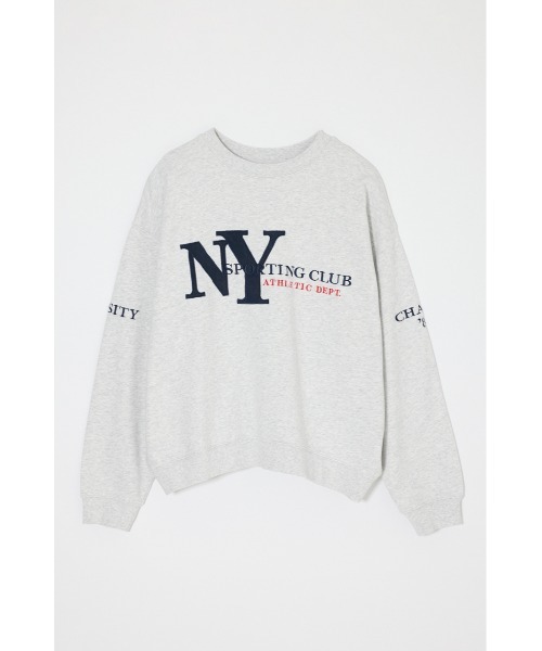 MOUSSY(マウジー)の「NY LOOSE スウェットシャツ(スウェット・レディース・杢グレー/ネイビー/レッド・FREE)」の6枚目の写真