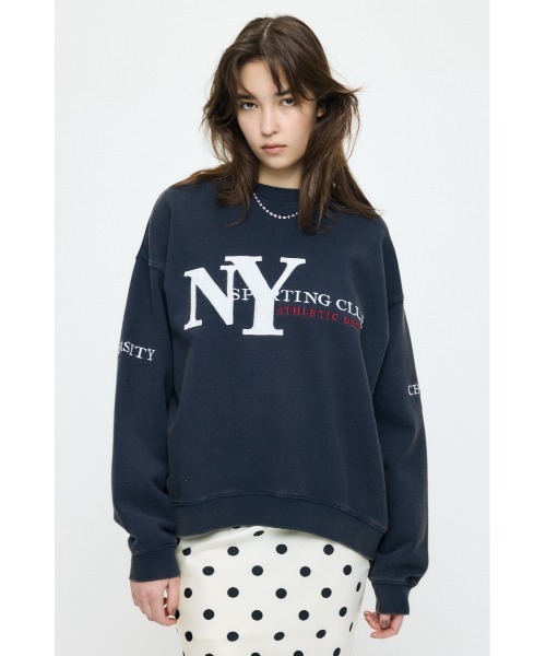 MOUSSY(マウジー)の「NY LOOSE スウェットシャツ(スウェット・レディース・杢グレー/ネイビー/レッド・FREE)」の12枚目の写真