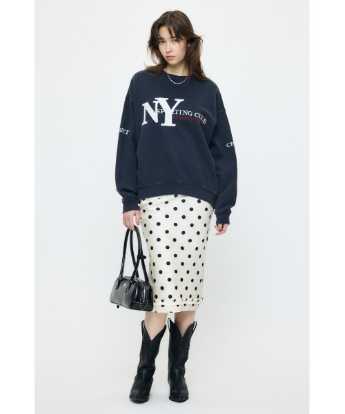 MOUSSY(マウジー)の「NY LOOSE スウェットシャツ(スウェット・レディース・杢グレー/ネイビー/レッド・FREE)」の13枚目の写真