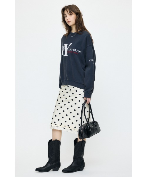MOUSSY(マウジー)の「NY LOOSE スウェットシャツ(スウェット・レディース・杢グレー/ネイビー/レッド・FREE)」の14枚目の写真