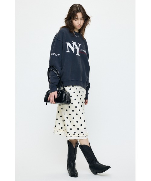 MOUSSY(マウジー)の「NY LOOSE スウェットシャツ(スウェット・レディース・杢グレー/ネイビー/レッド・FREE)」の15枚目の写真