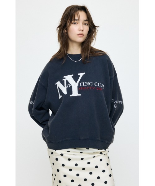 MOUSSY(マウジー)の「NY LOOSE スウェットシャツ(スウェット・レディース・杢グレー/ネイビー/レッド・FREE)」の16枚目の写真