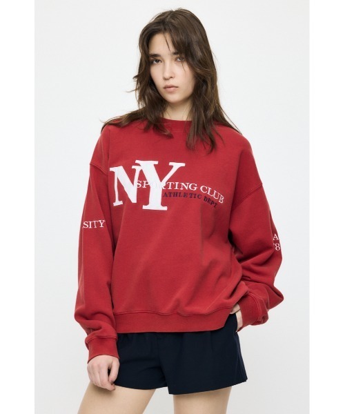 MOUSSY(マウジー)の「NY LOOSE スウェットシャツ(スウェット・レディース・杢グレー/ネイビー/レッド・FREE)」の7枚目の写真