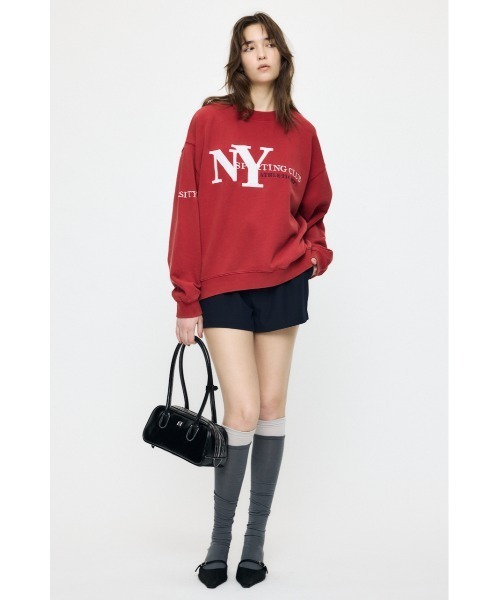 MOUSSY(マウジー)の「NY LOOSE スウェットシャツ(スウェット・レディース・杢グレー/ネイビー/レッド・FREE)」の8枚目の写真