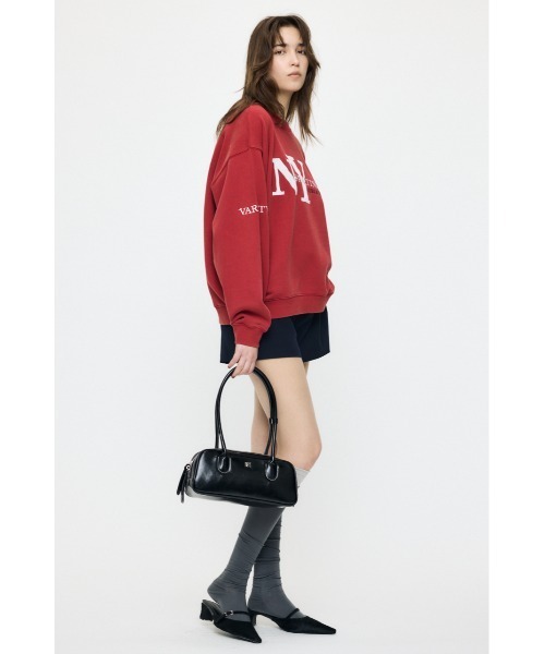 MOUSSY(マウジー)の「NY LOOSE スウェットシャツ(スウェット・レディース・杢グレー/ネイビー/レッド・FREE)」の9枚目の写真